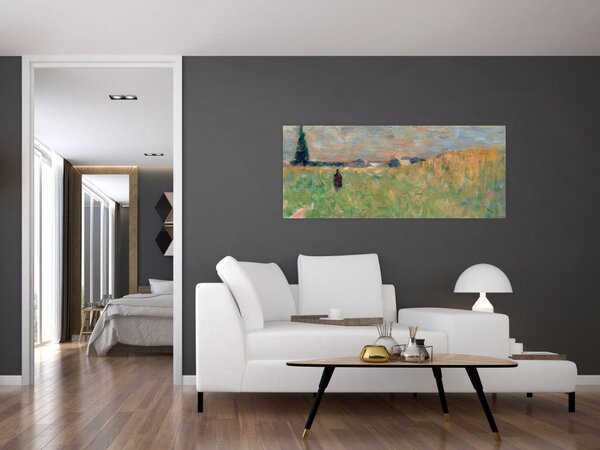 Tablou - Georges Seurat, A Summer Landscape, reproducere (120x50 cm)