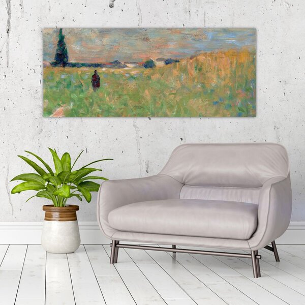 Tablou - Georges Seurat, A Summer Landscape, reproducere (120x50 cm)