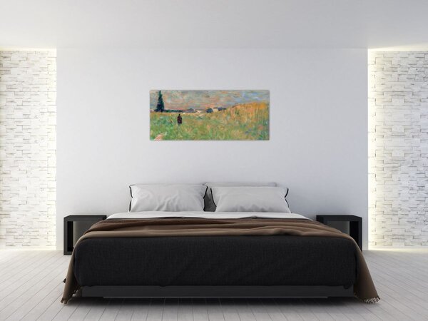 Tablou - Georges Seurat, A Summer Landscape, reproducere (120x50 cm)
