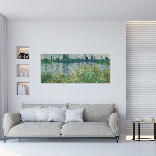 Tablou - Claude Monet, Banks of the Seine, reproducere (120x50 cm)