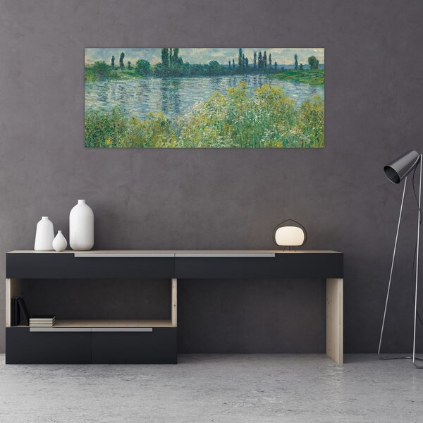 Tablou - Claude Monet, Banks of the Seine, reproducere (120x50 cm)