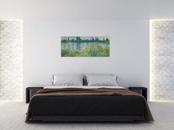 Tablou - Claude Monet, Banks of the Seine, reproducere (120x50 cm)