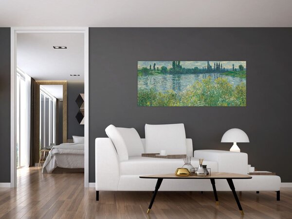 Tablou - Claude Monet, Banks of the Seine, reproducere (120x50 cm)