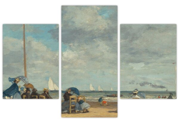 Tablou - Eugène Boudin, Beach at Trouville, reproducere (90x60 cm)