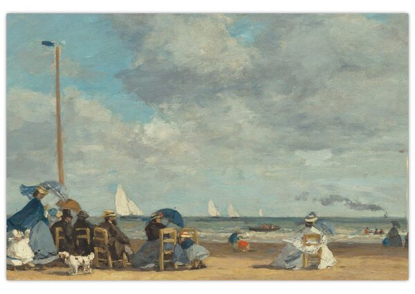 Tablou - Eugène Boudin, Beach at Trouville, reproducere (90x60 cm)
