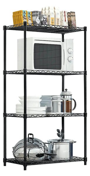 Etajera SUER TYP 1, negru, metal, 56x35x120 cm