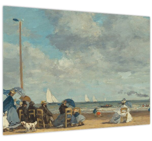 Tablou - Eugène Boudin, Beach at Trouville, reproducere (70x50 cm)