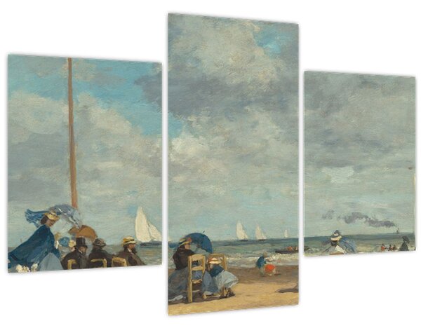 Tablou - Eugène Boudin, Beach at Trouville, reproducere (90x60 cm)