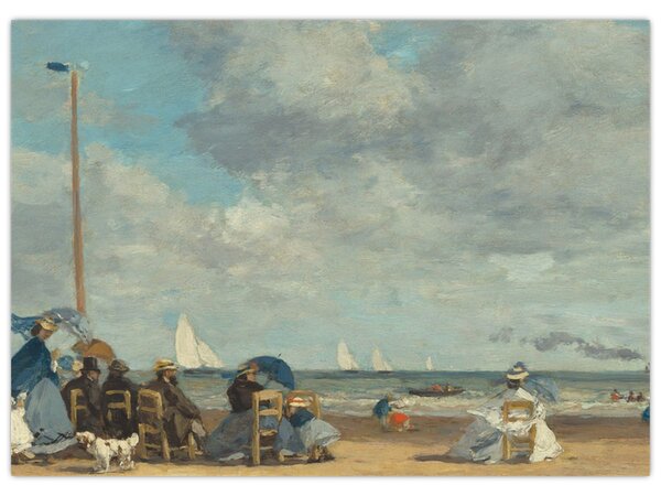 Tablou - Eugène Boudin, Beach at Trouville, reproducere (70x50 cm)