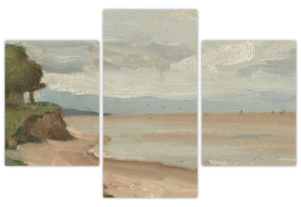 Tablou - Jean-Baptiste-Camille Corot, Beach Near Etretat, reproducere (90x60 cm)