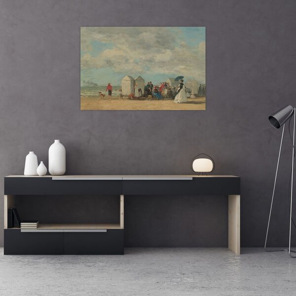 Tablou - Eugène Boudin, Beach Scene, reproducere (90x60 cm)