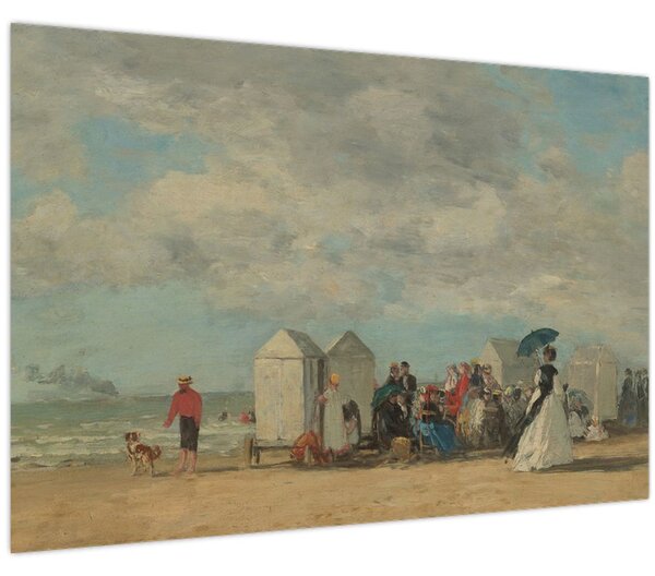 Tablou - Eugène Boudin, Beach Scene, reproducere (90x60 cm)