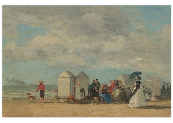 Tablou - Eugène Boudin, Beach Scene, reproducere (90x60 cm)