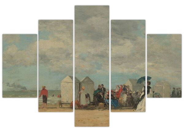 Tablou - Eugène Boudin, Beach Scene, reproducere (150x105 cm)