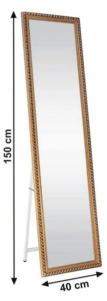 Oglinda LAVAL, auriu, metal/lemn, 40x150 cm