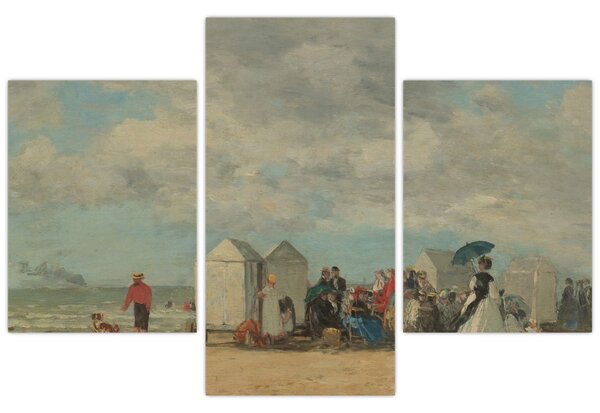 Tablou - Eugène Boudin, Beach Scene, reproducere (90x60 cm)