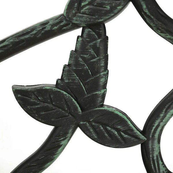 Banca gradina FAIZA, negru/nuc, metal/lemn, 126x52x73 cm