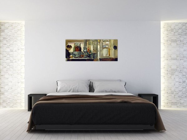 Tablou - Style of Edouard Manet, Bon Bock Cafe, reproducere (120x50 cm)