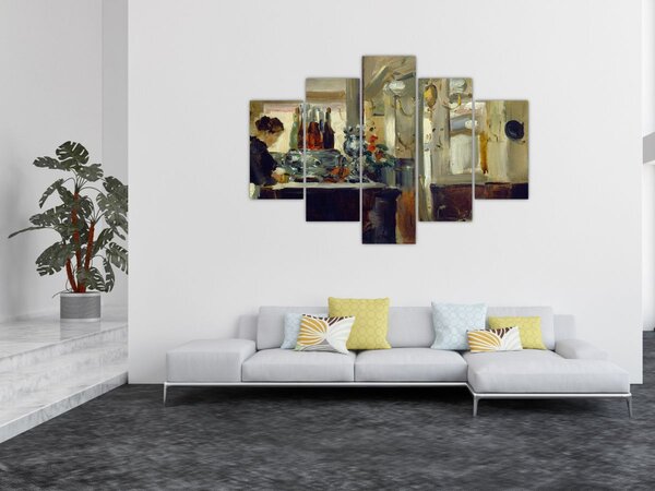 Tablou - Style of Edouard Manet, Bon Bock Cafe, reproducere (150x105 cm)