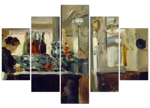 Tablou - Style of Edouard Manet, Bon Bock Cafe, reproducere (150x105 cm)