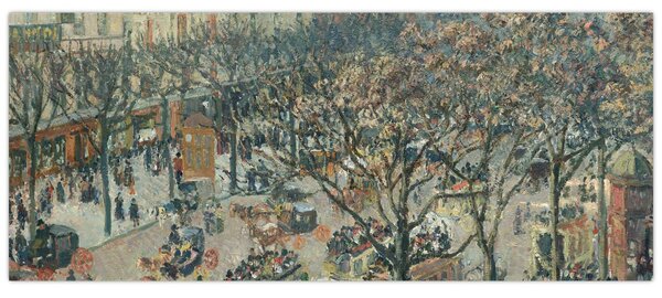 Tablou - Camille Pissarro, Boulevard des Italiens, Morning, Sunlight, reproducere (120x50 cm)
