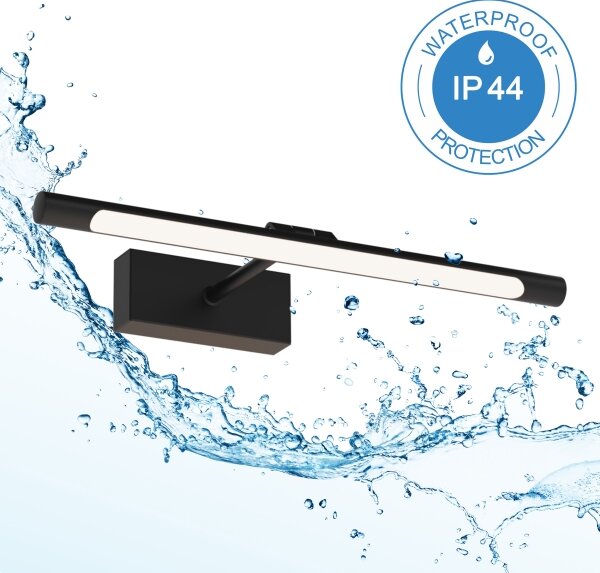 Aplica LED pentru oglindă de baie MIRROR, LED/6W/230V, 4000K, IP44, 40 cm, negru