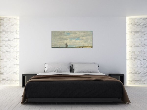 Tablou - Eugène Boudin, Coast of Brittany, reproducere (120x50 cm)