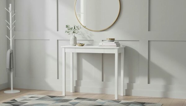 Consola AMYNTAS, alb, 80x40x75 cm
