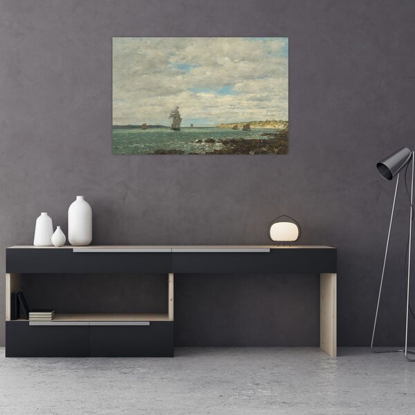 Tablou - Eugène Boudin, Coast of Brittany, reproducere (90x60 cm)