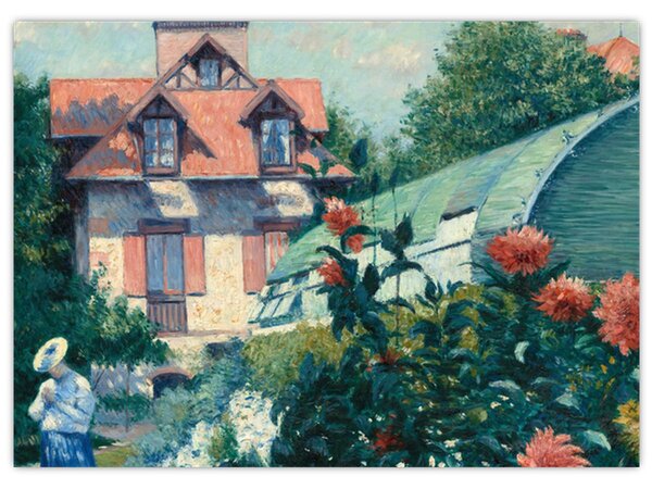 Tablou - Gustave Caillebotte, Dahlias, Garden at Petit Gennevilliers, reproducere (70x50 cm)