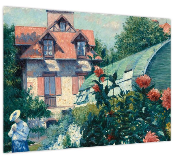 Tablou - Gustave Caillebotte, Dahlias, Garden at Petit Gennevilliers, reproducere (70x50 cm)