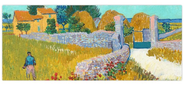 Tablou - Vincent van Gogh, Farmhouse in Provence, reproducere (120x50 cm)