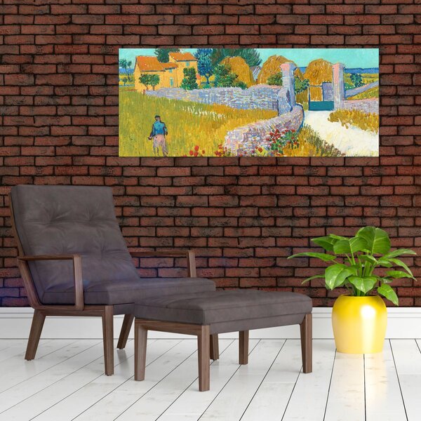 Tablou - Vincent van Gogh, Farmhouse in Provence, reproducere (120x50 cm)
