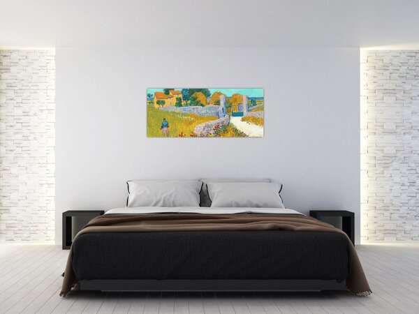 Tablou - Vincent van Gogh, Farmhouse in Provence, reproducere (120x50 cm)
