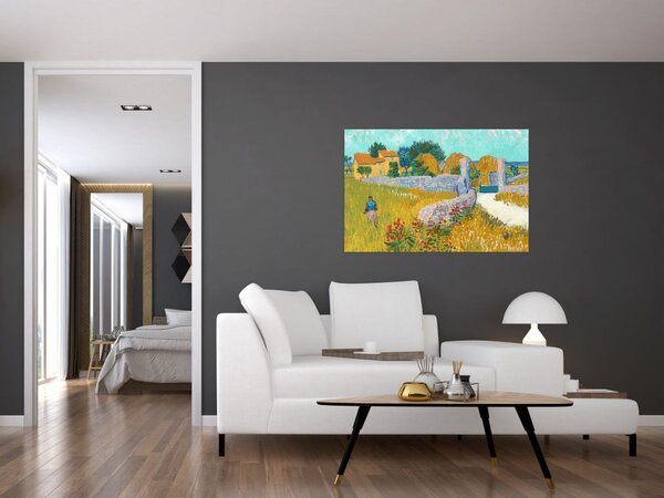 Tablou - Vincent van Gogh, Farmhouse in Provence, reproducere (90x60 cm)