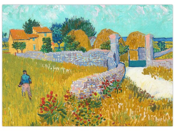 Tablou - Vincent van Gogh, Farmhouse in Provence, reproducere (70x50 cm)