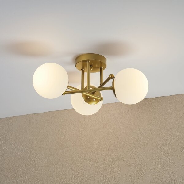 Brilagi - Lustră aplicată MALIVA 3xE14/15W/230V auriu/alb
