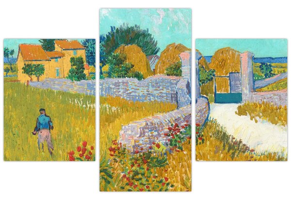 Tablou - Vincent van Gogh, Farmhouse in Provence, reproducere (90x60 cm)
