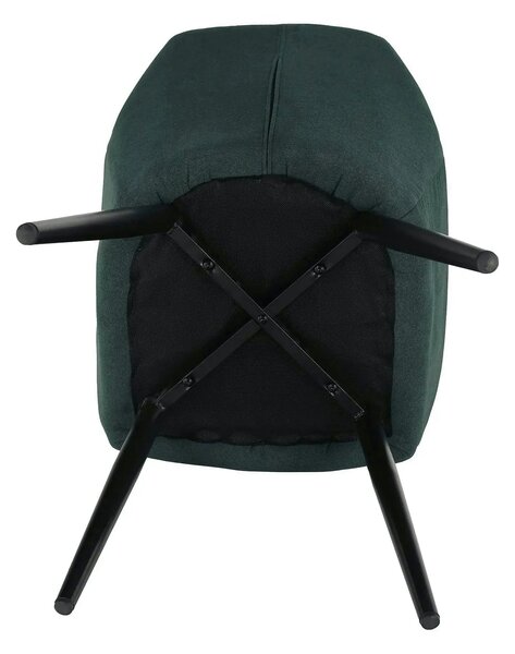 Scaun LACEY, verde/negru, stofa clasica/metal, 55x61x81 cm