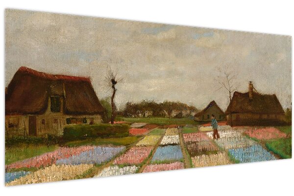 Tablou - Vincent van Gogh, Flower Beds in Holland, reproducere (120x50 cm)