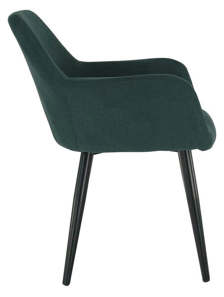 Scaun LACEY, verde/negru, stofa clasica/metal, 55x61x81 cm