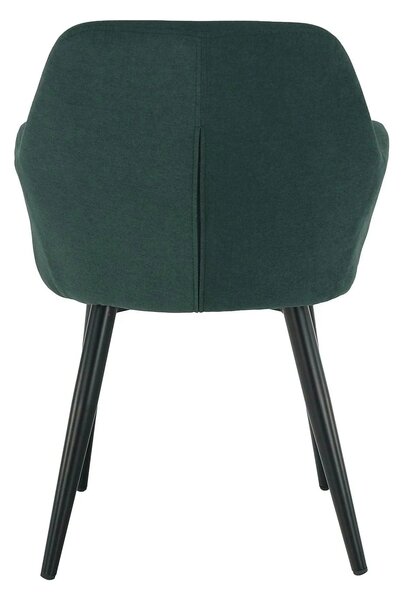 Scaun LACEY, verde/negru, stofa clasica/metal, 55x61x81 cm