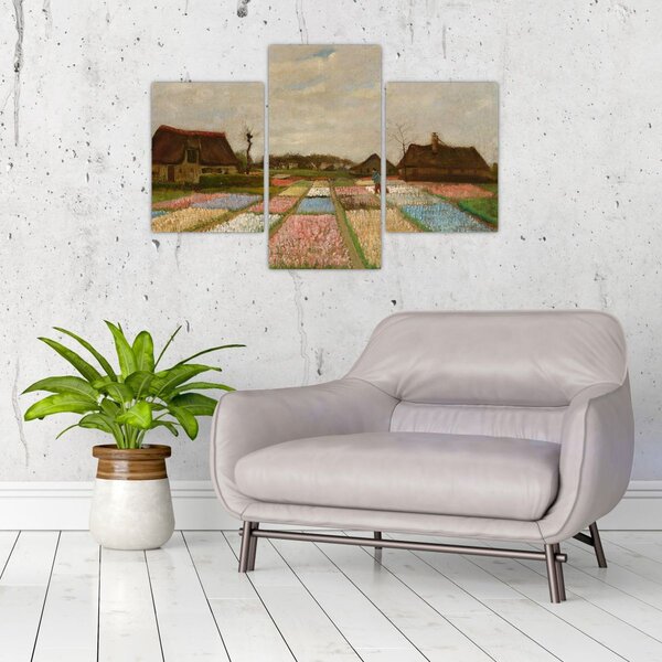 Tablou - Vincent van Gogh, Flower Beds in Holland, reproducere (90x60 cm)