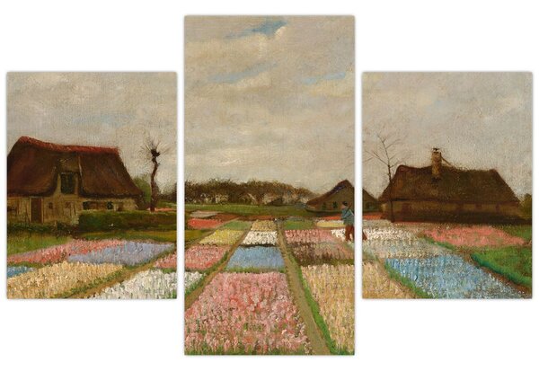 Tablou - Vincent van Gogh, Flower Beds in Holland, reproducere (90x60 cm)