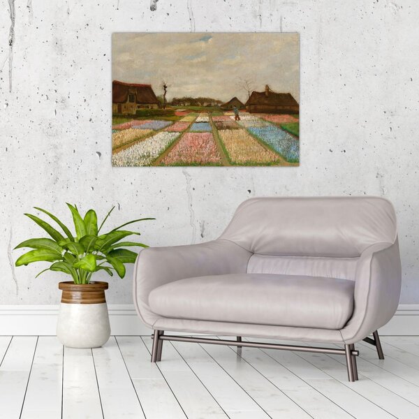 Tablou - Vincent van Gogh, Flower Beds in Holland, reproducere (70x50 cm)
