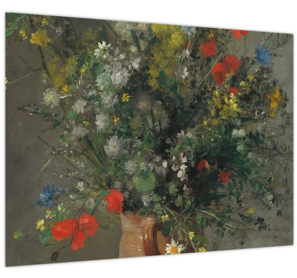 Tablou - Auguste Renoir, Flowers in a Vase, reproducere (70x50 cm)