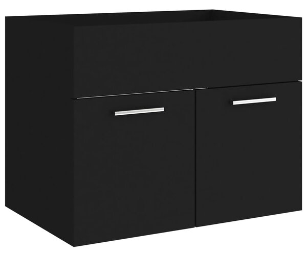 Dulap de chiuvetă, negru, 60x38,5x46 cm, PAL