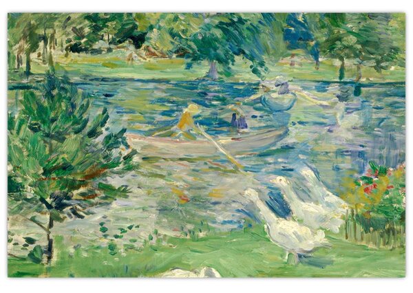 Tablou - Berthe Morisot, Girl in a Boat with Geese, reproducere (90x60 cm)