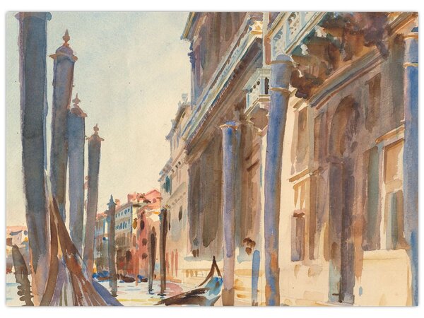 Tablou - John Singer Sargent, Gondola Moorings on the Grand Canal, reproducere (70x50 cm)