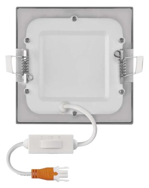 Corp de iluminat LED încastrat NEXXO, 7W, 230V, 3000/3500/4000K, argintiu, 12x12 cm